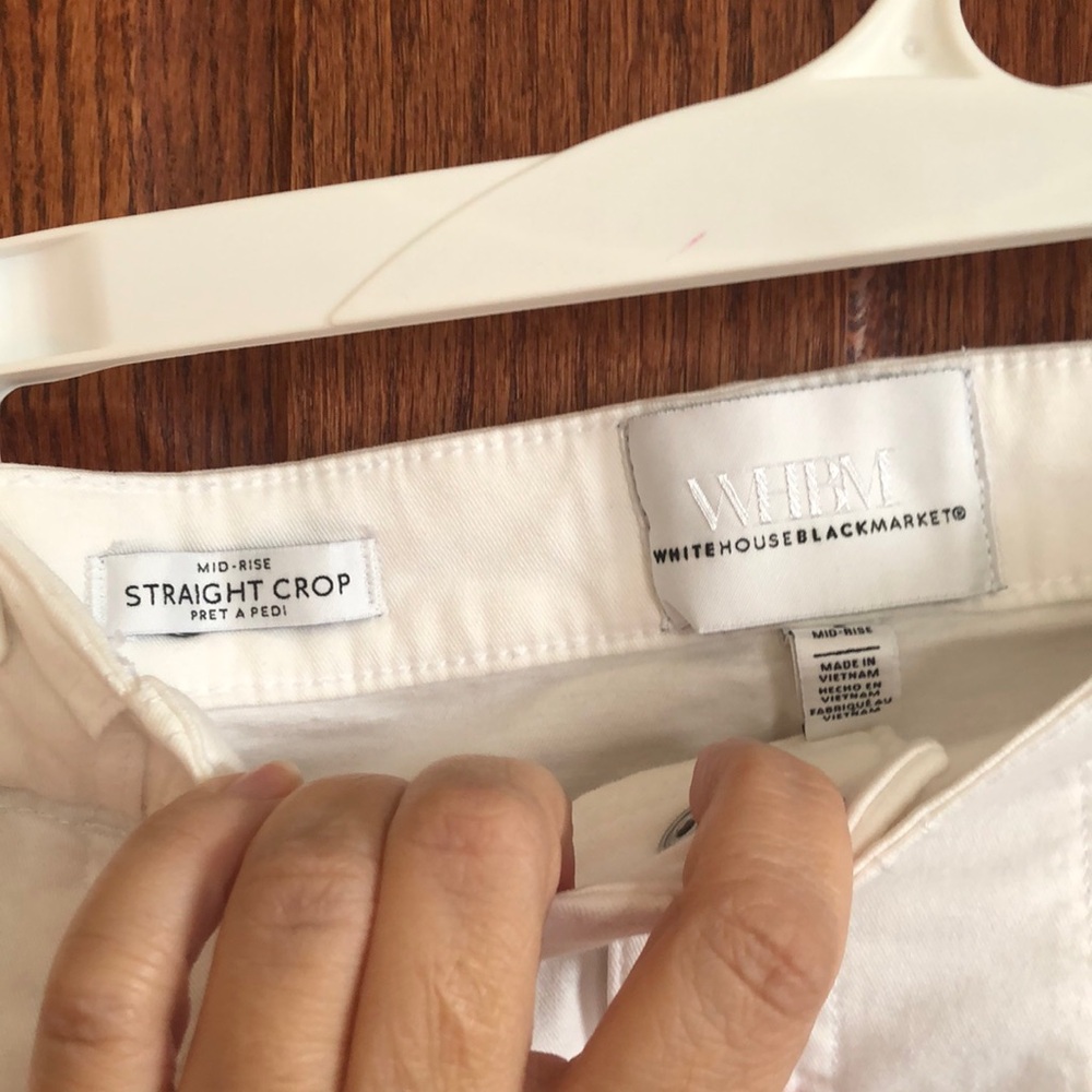 White House Black Market White Straight Leg Jeans - Picture 2 of 8